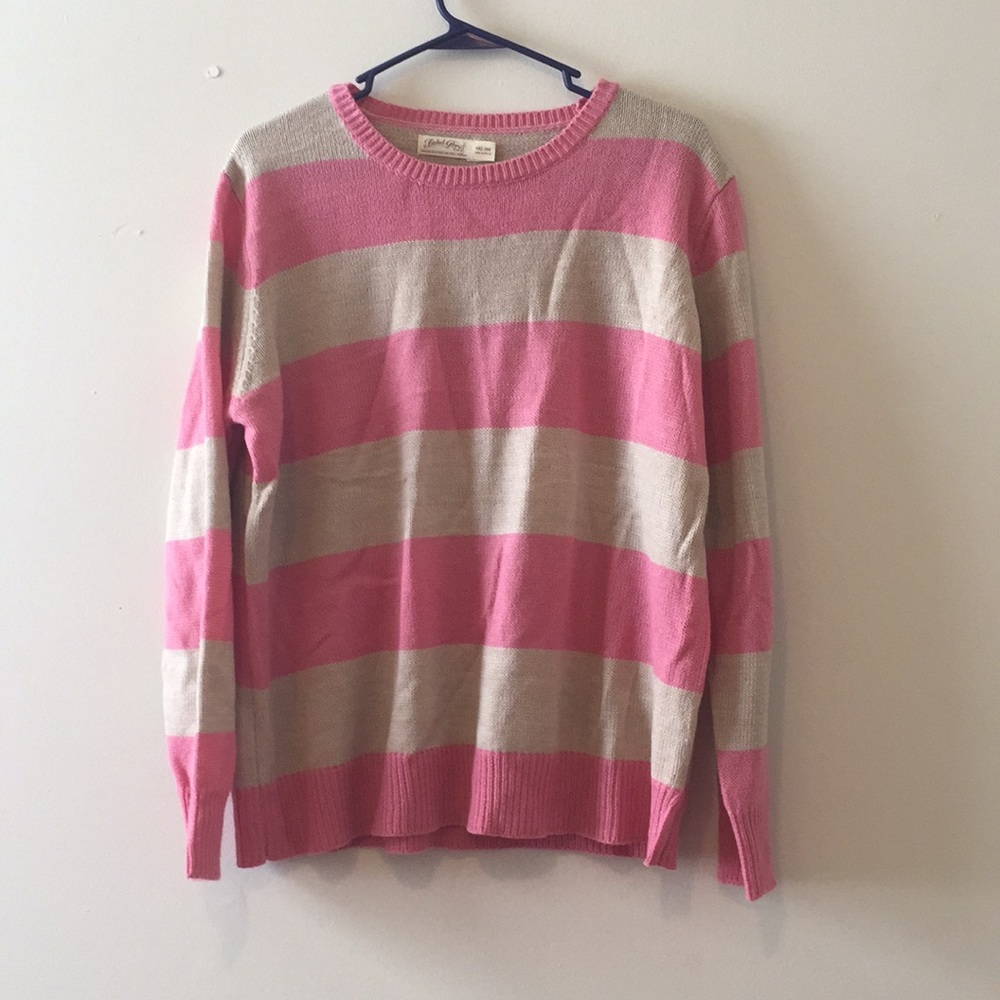 Pink and Tan Sweater